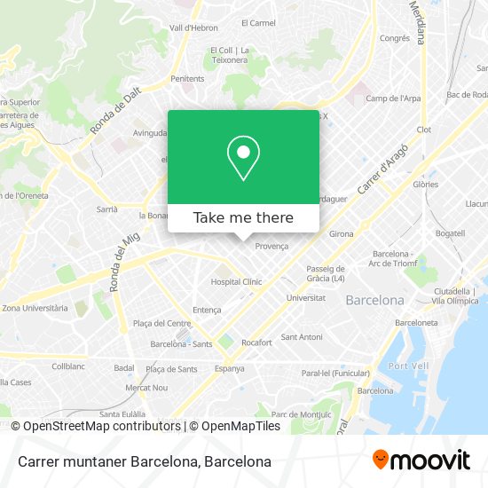 Carrer muntaner Barcelona map