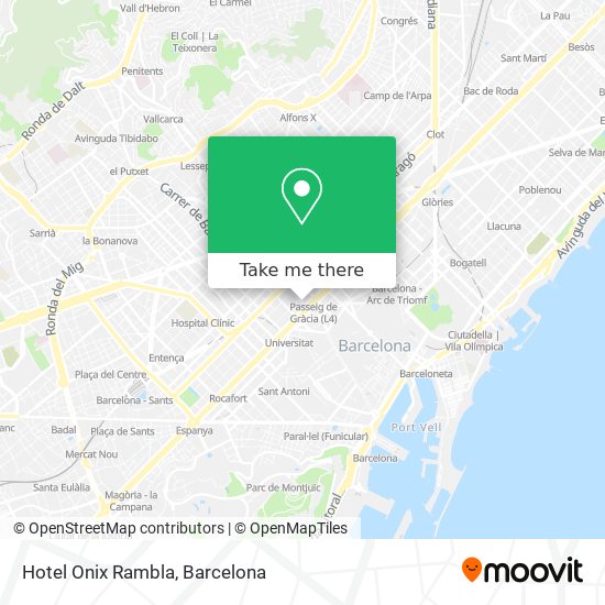 Hotel Onix Rambla map