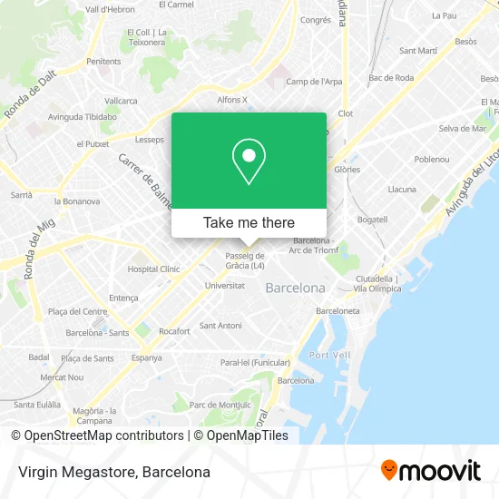 Virgin Megastore map