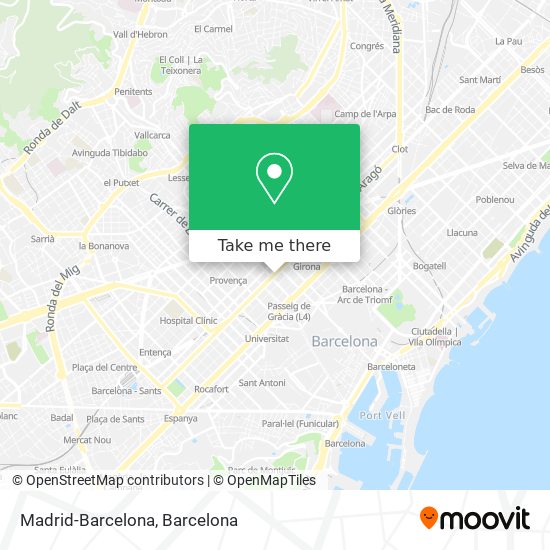 Madrid-Barcelona map