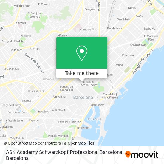 ASK Academy  Schwarzkopf Professional Barselona map