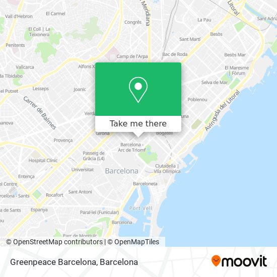 Greenpeace Barcelona map