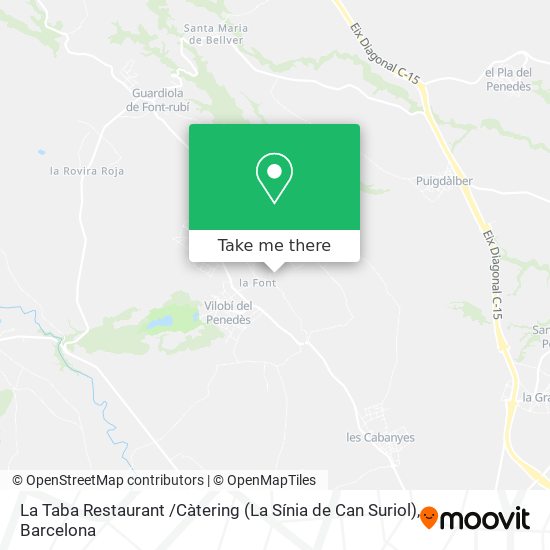 mapa La Taba Restaurant /Càtering (La Sínia de Can Suriol)