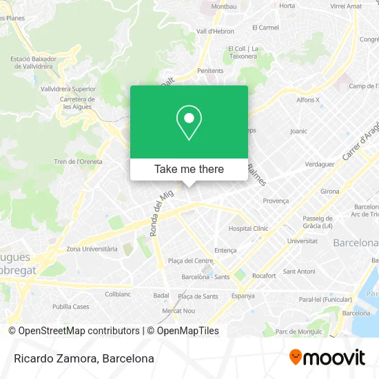 Ricardo Zamora map