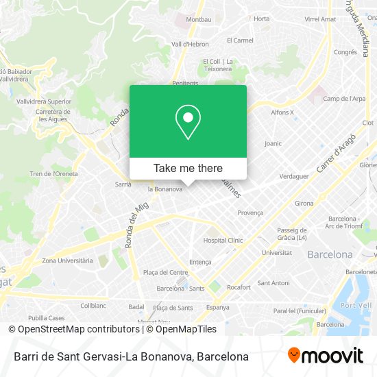 Barri de Sant Gervasi-La Bonanova map