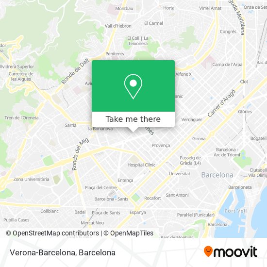 Verona-Barcelona map