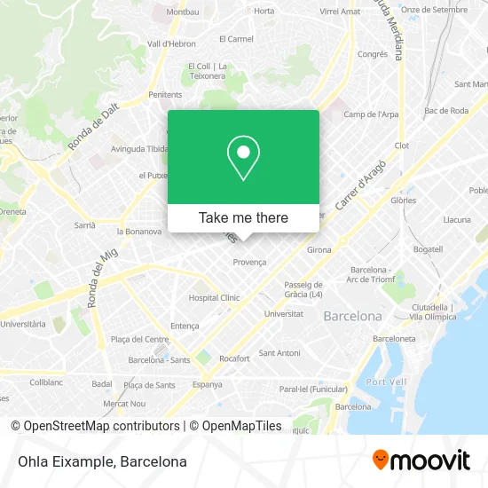 Ohla Eixample map