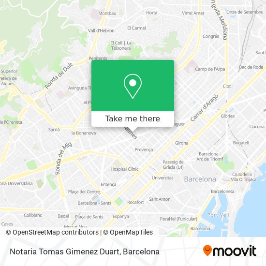 mapa Notaria Tomas Gimenez Duart