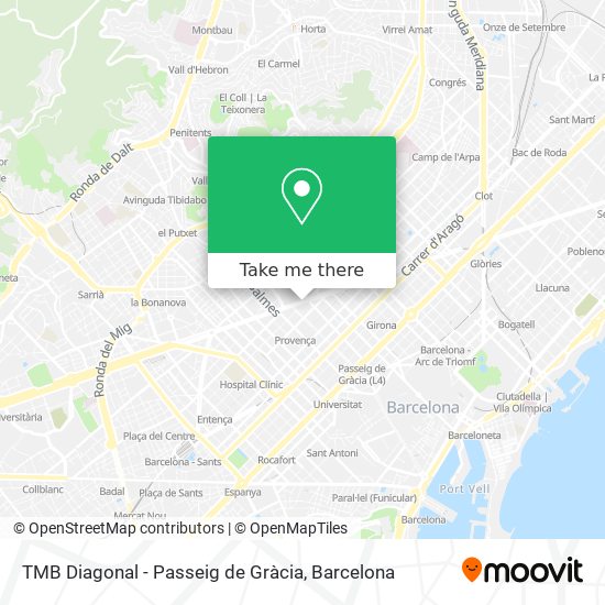 TMB Diagonal - Passeig de Gràcia map