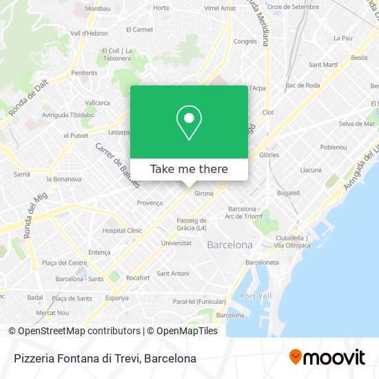 Pizzeria Fontana di Trevi map