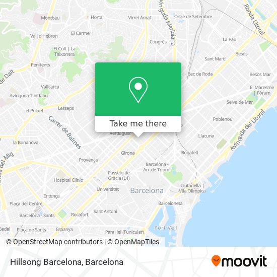 Hillsong Barcelona map