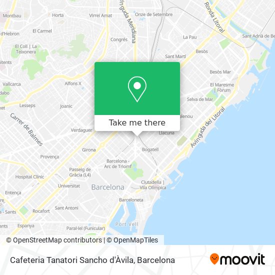 Cafeteria Tanatori Sancho d'Àvila map