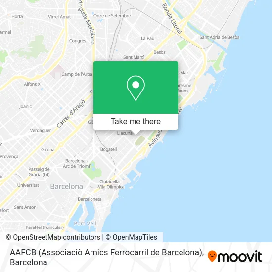 AAFCB (Associaciò Amics Ferrocarril de Barcelona) map