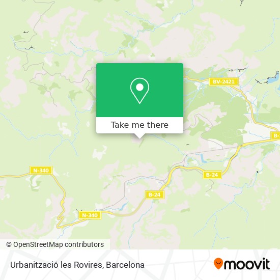 Urbanització les Rovires map
