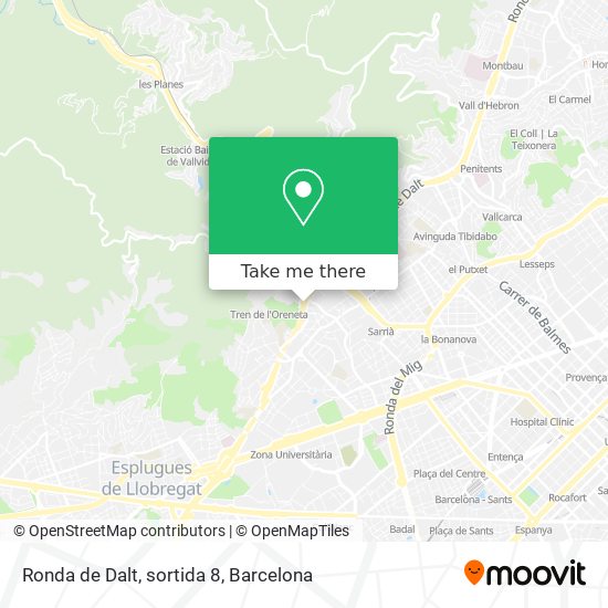 Ronda de Dalt, sortida 8 map