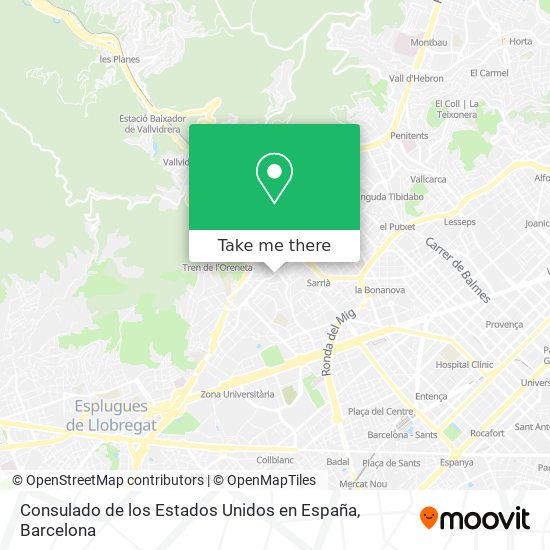Consulado de los Estados Unidos en España map