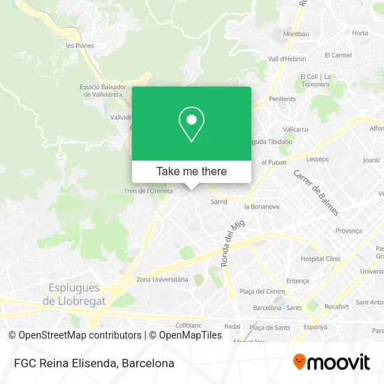 FGC Reina Elisenda map