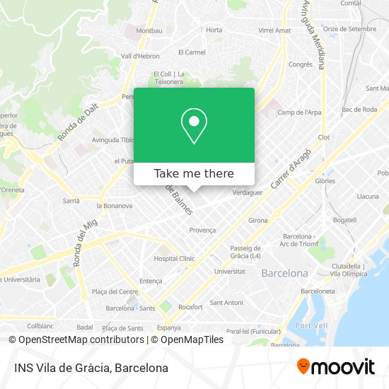 mapa INS Vila de Gràcia