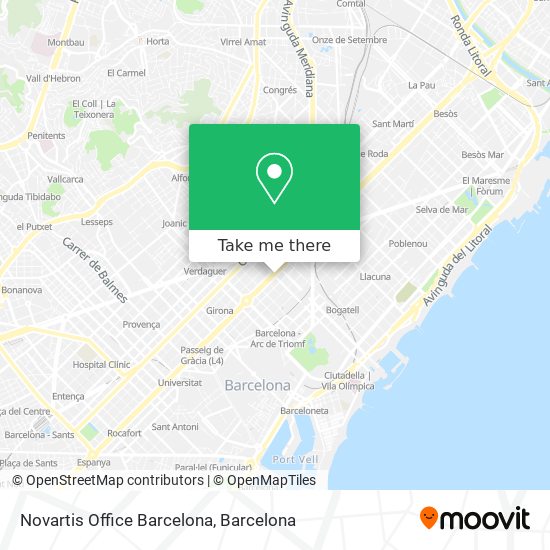 Novartis Office Barcelona map