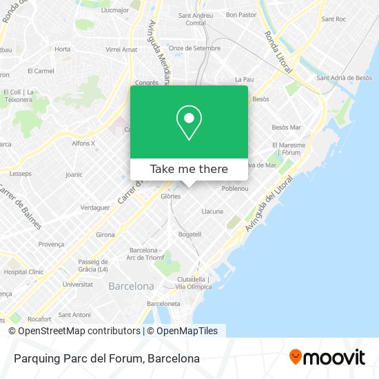 Parquing Parc del Forum map