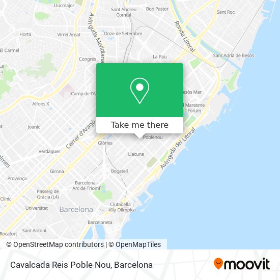 Cavalcada Reis Poble Nou map