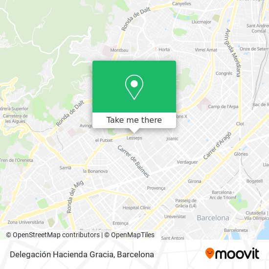 Delegación Hacienda Gracia map