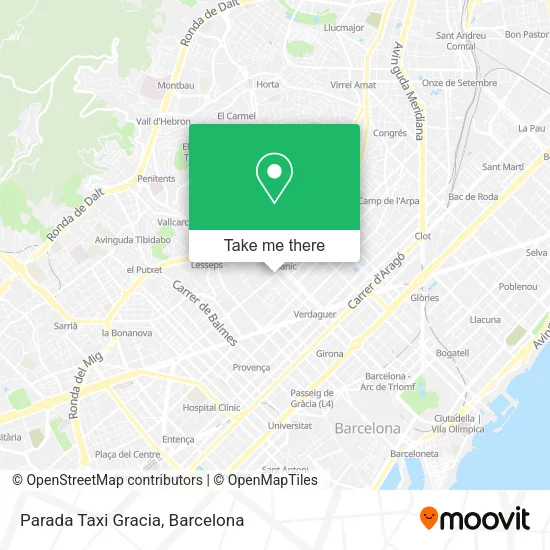 Parada Taxi Gracia map