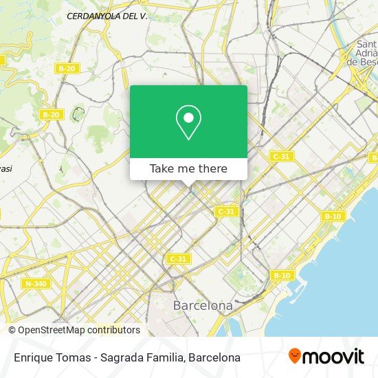 mapa Enrique Tomas - Sagrada Familia