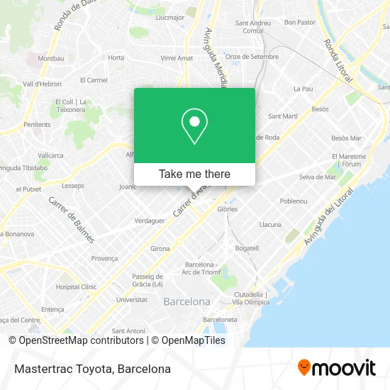 mapa Mastertrac Toyota