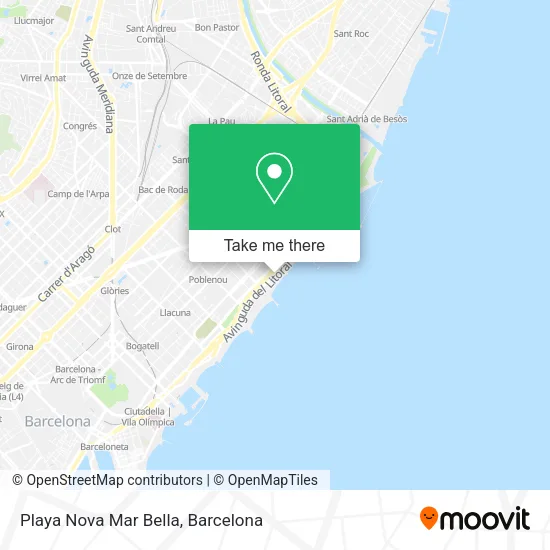 Playa Nova Mar Bella map