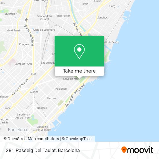 281 Passeig Del Taulat map