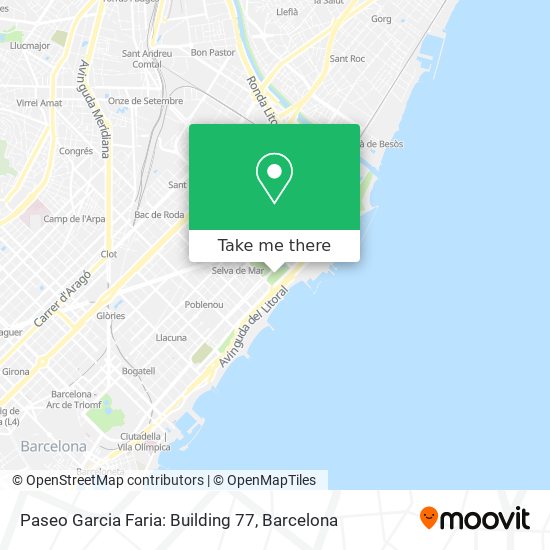 Paseo Garcia Faria: Building 77 map