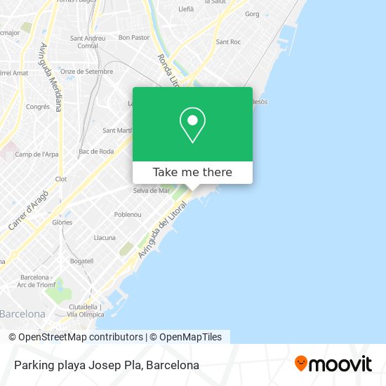 Parking playa Josep Pla map