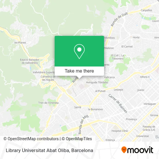 mapa Library Universitat Abat Oliba
