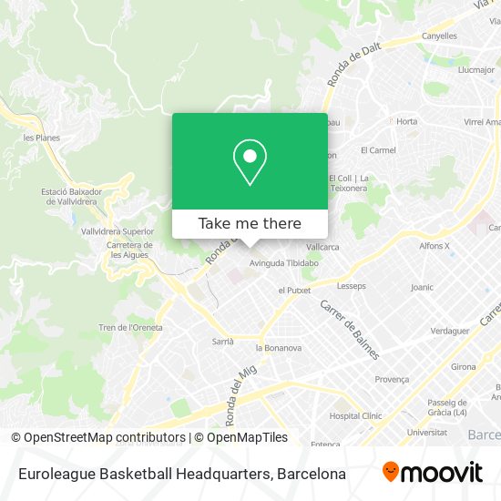 mapa Euroleague Basketball Headquarters