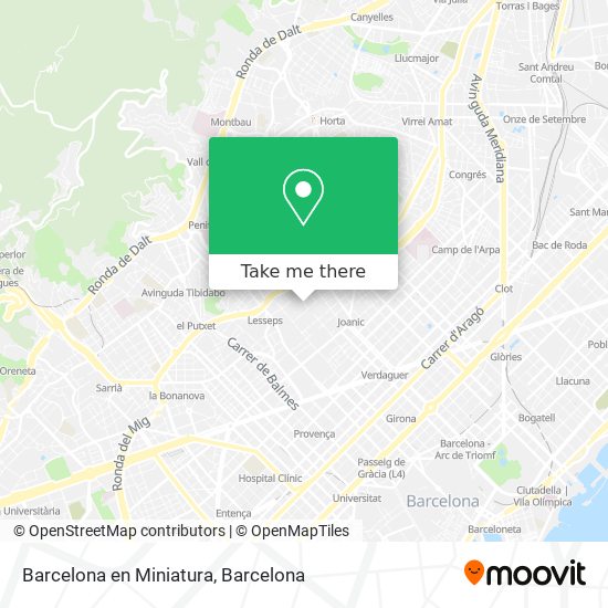 Barcelona en Miniatura map