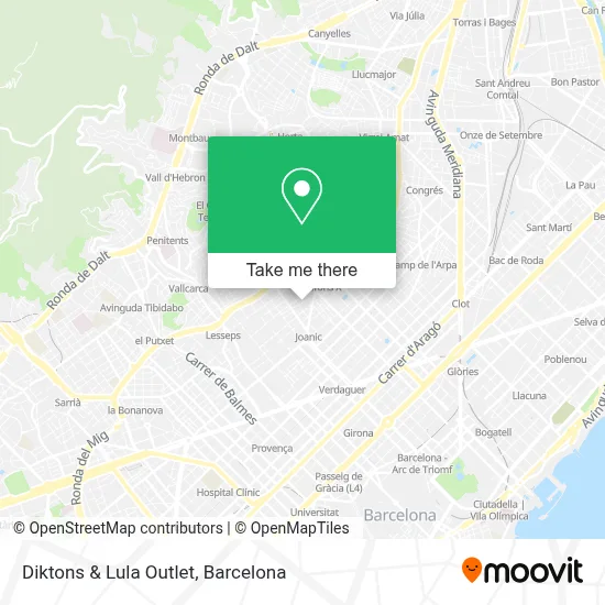 Diktons & Lula Outlet map