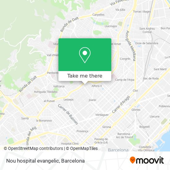 Nou hospital evangelic map