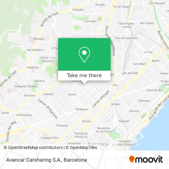 mapa Avancar Carsharing S.A.