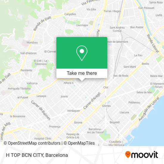 H TOP BCN CITY map