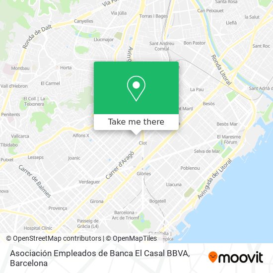 Asociación Empleados de Banca El Casal BBVA map