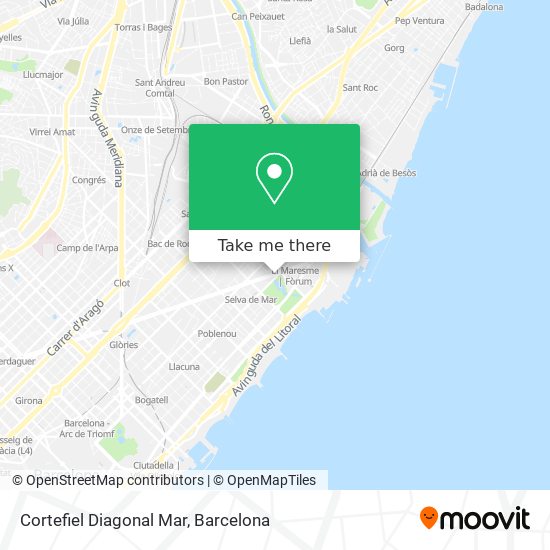 Cortefiel Diagonal Mar map