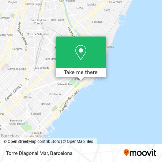 Torre Diagonal Mar map