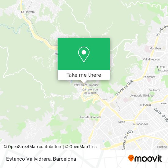 Estanco Vallvidrera map