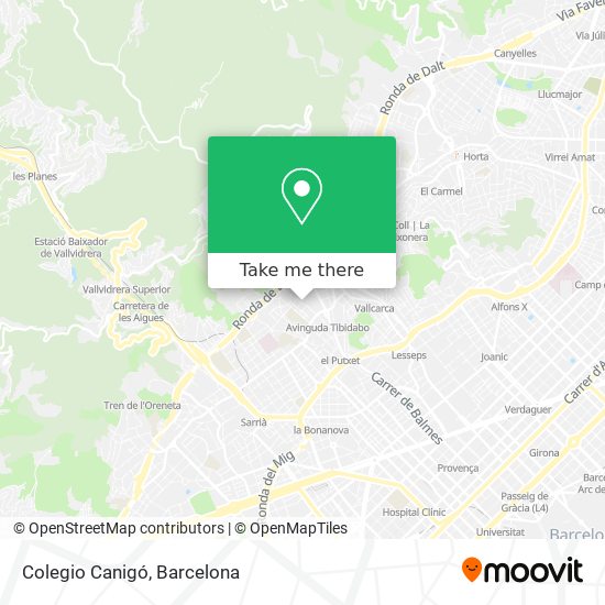 Colegio Canigó map