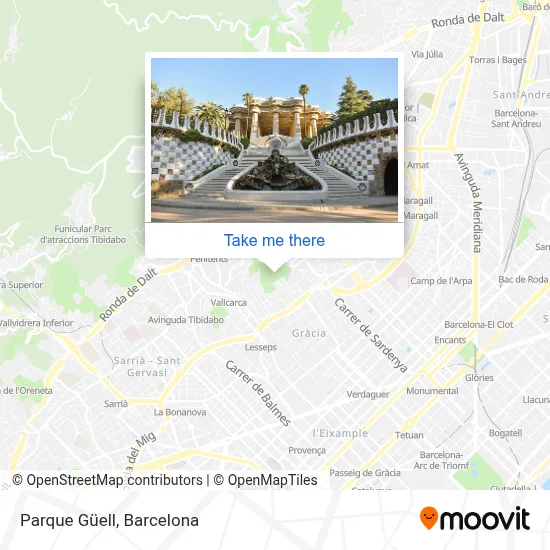 Parque Güell map