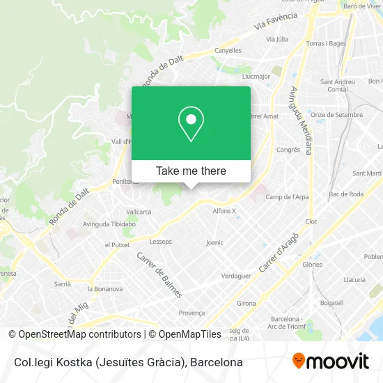 Col.legi Kostka (Jesuïtes Gràcia) map