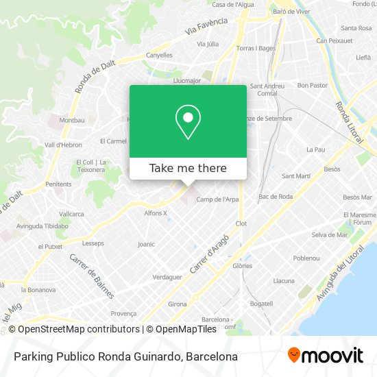 mapa Parking Publico Ronda Guinardo