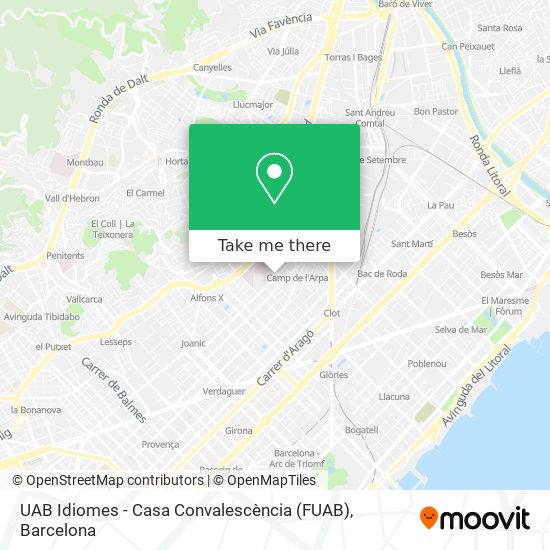 UAB Idiomes - Casa Convalescència (FUAB) map