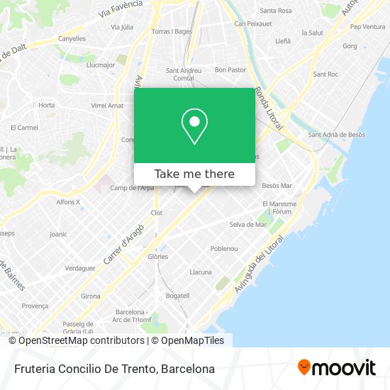 Fruteria Concilio De Trento map